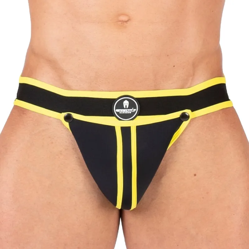 Sparta's Harness Jockstrap Néoprène SHELL Noir-Jaune