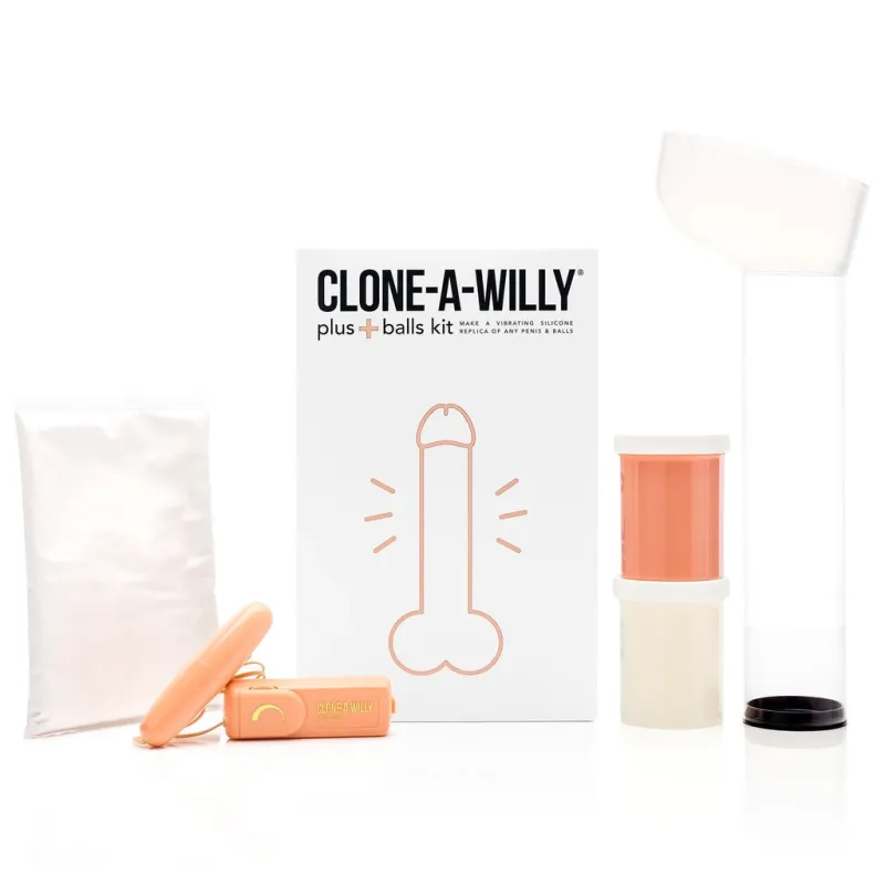 Clone-A-Willy Gode Avec Boules Kit Light Tone