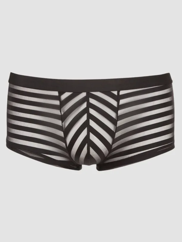 Boxer Rayé Transparent
