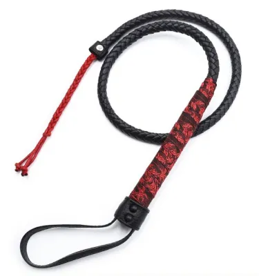 Fouet Sm CHINESE DESIGN 90cm Noir-Rouge