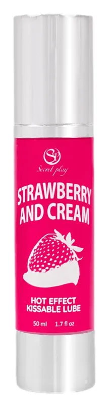 Secret Play Lubrifiant Effet Chaud TOUCH & KISS Fraise à la crème 50ml