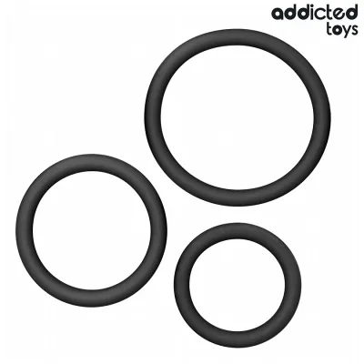 Lot 3 Anneaux Péniens Silicone Tailles Variables - Addicted Toys