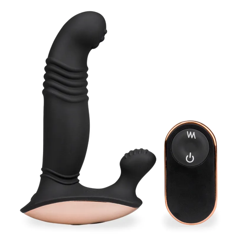 Vibromasseur anal Stimulateur prostatique vibrant et va-et-vient Oliver - Noir