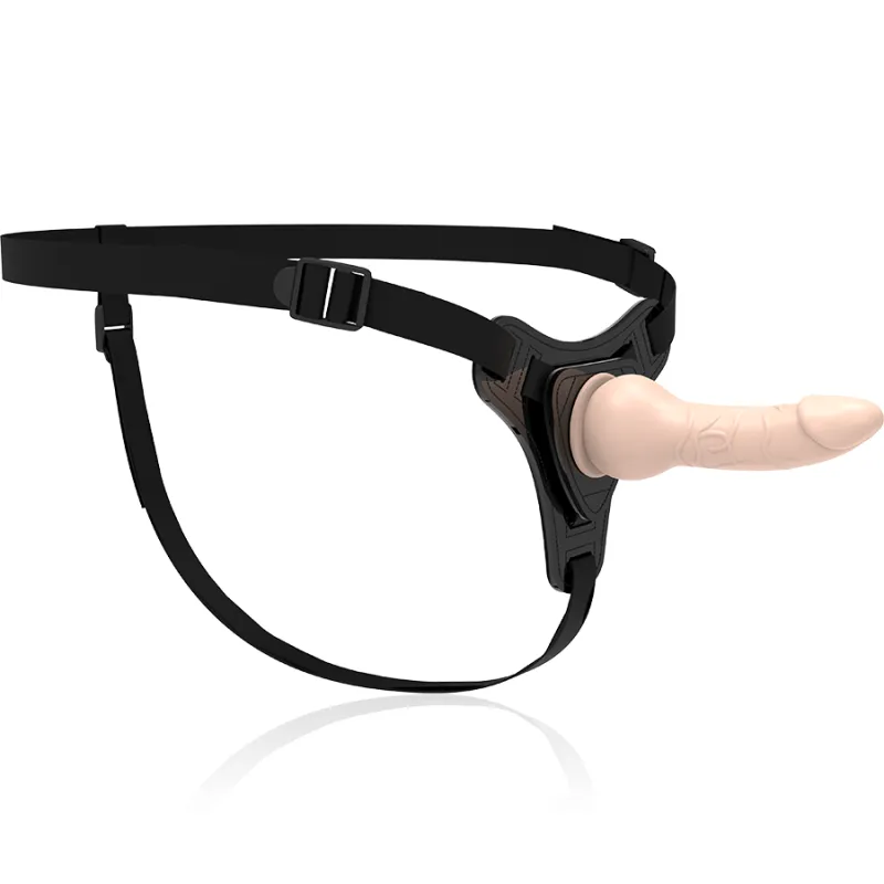 Gode Ceinture Fetish Submissive Réaliste Beige 16cm - Harnais