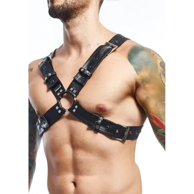 Harnais Corps Dngeon Cross Noir Taille Unique - MaleBasics