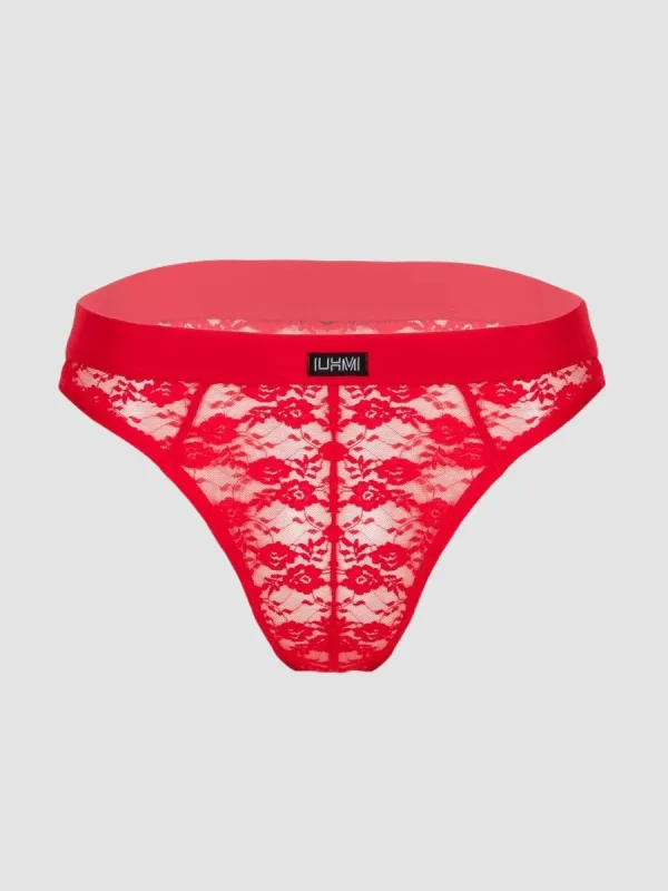 String dentelle rouge