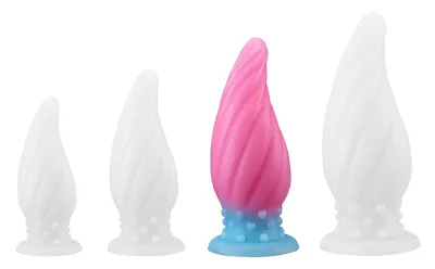 Plug Silicone Phosphorescent SPIRAL PIK L 18.5 x 7.2cm Rose