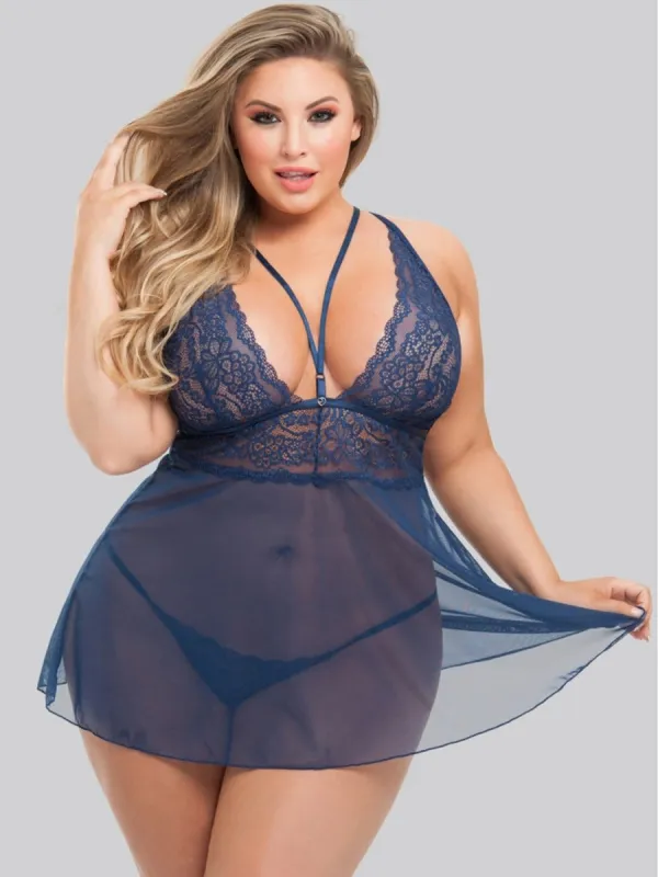 Nuisette babydoll Late Night Liaison bleu GT