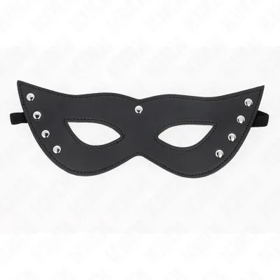 Masque pour les yeux 4 rivets 28x8 cm noir - Kink