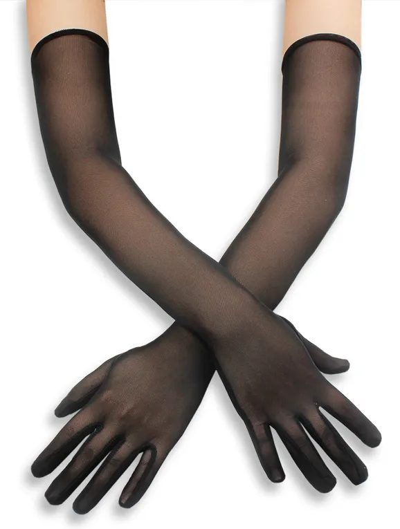 Gants Longs MESH GLOVES 50cm Noirs