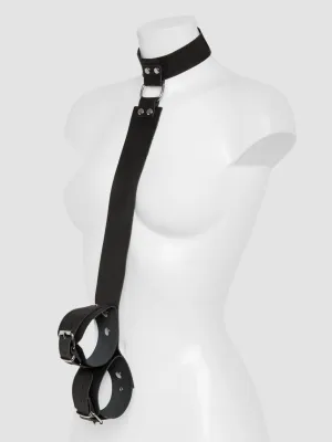 Attache collier et menottes en cuir Deluxe