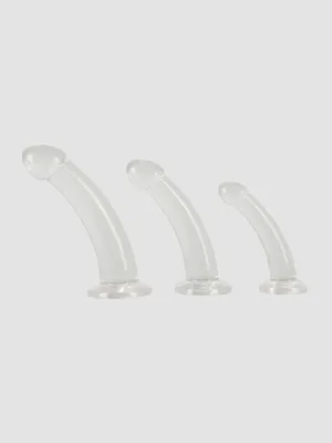 Kit de 3 Godes Anal Training Set Crystal Clear