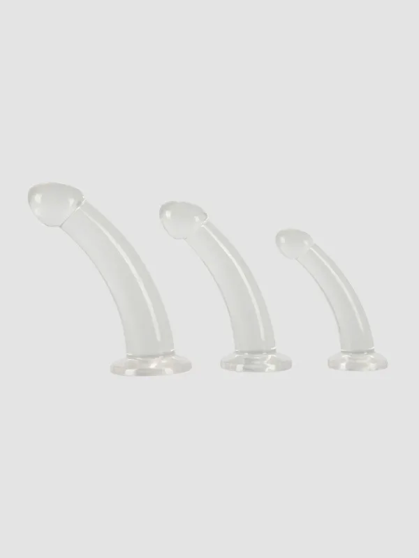 Kit de 3 Godes Anal Training Set Crystal Clear