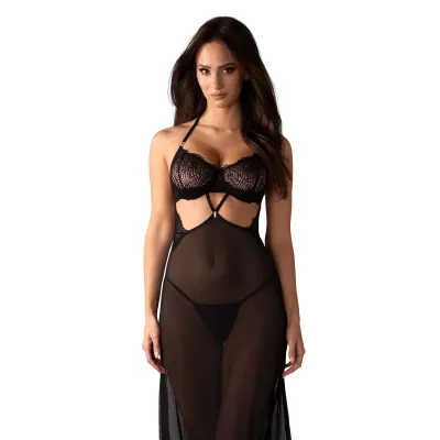 Obsessive Iliosa Chemise &amp; Culotte Noir L/XL