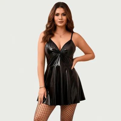 Robe patineuse simili cuir OhYeah