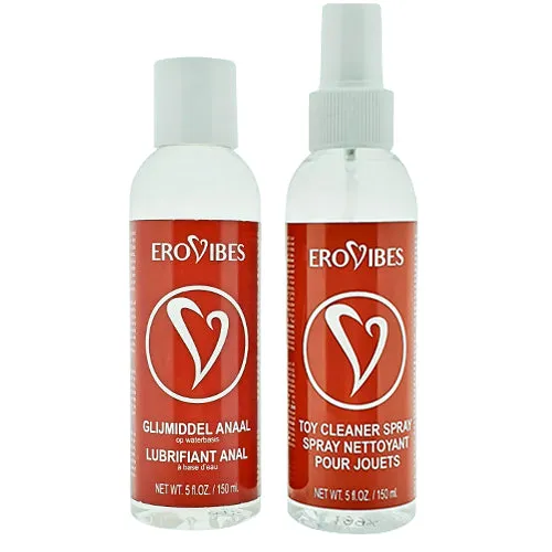 Erovibes Lubrifiant Anal Eau 150 ml + Nettoyant Sextoy GRATUIT