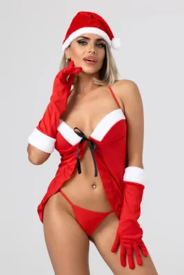 Christine - Santa's Little Helper Babydoll - Taille unique