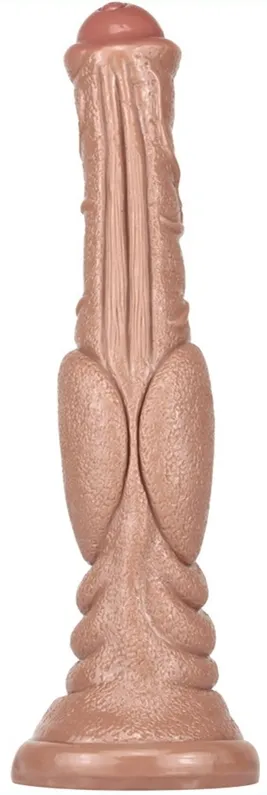 Gode Monster DOG LONG 26 x 6cm Marron clair