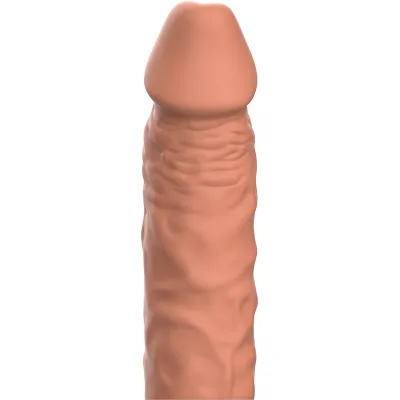 Manchon pénien Extension réaliste V5 +2,5cm marron - VirilXL
