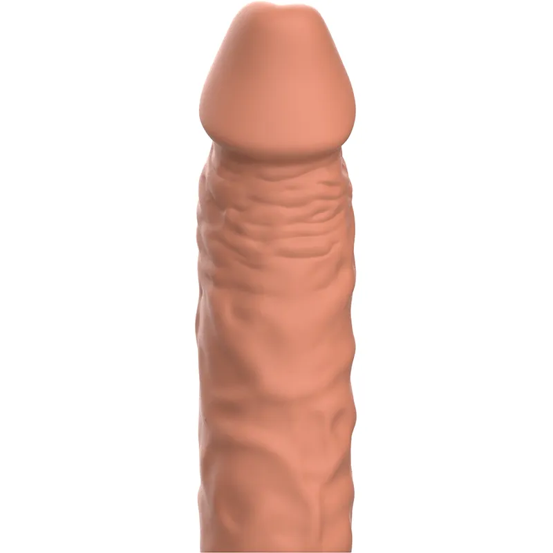 Manchon pénien Extension réaliste V5 +2,5cm marron - VirilXL