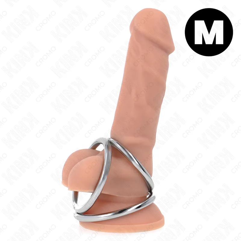Anneau Pénien Métal Triple Chrome 3,8-5cm Modèle 2 - KINK