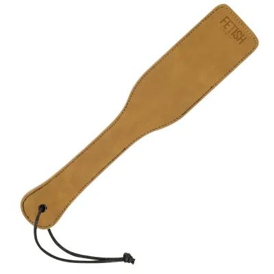 Tapette à fessée en simili-cuir beige - Fetish Submissive