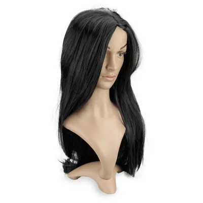 Perruque cheveux bruns longs raides dégradés