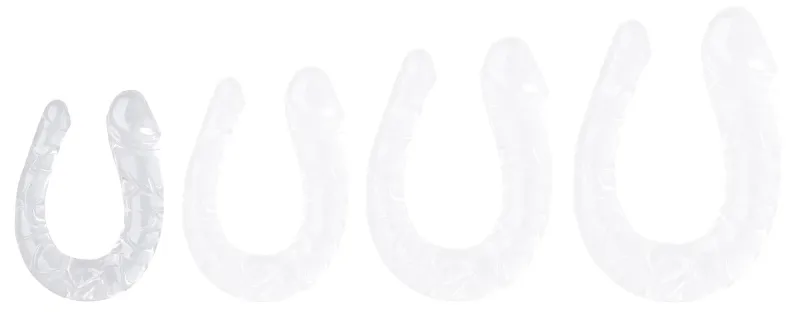 Double Gode Transparent U JELLY S 13.5 x 3cm