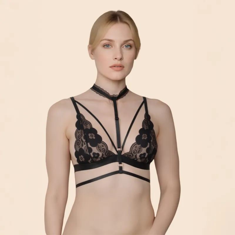 Soutien-gorge harnais Camélia - S/M
