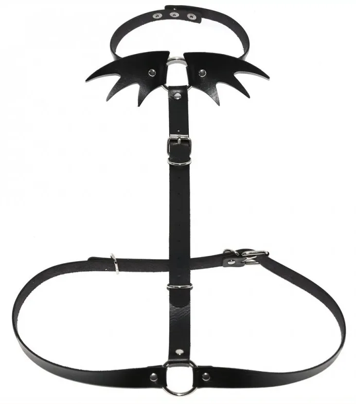 Collier Sm + ceinture BELT WING Noir