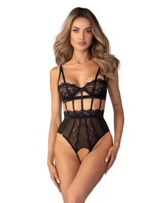 Obsessive Body Ouvert à l’Entrejambe Noir L/XL