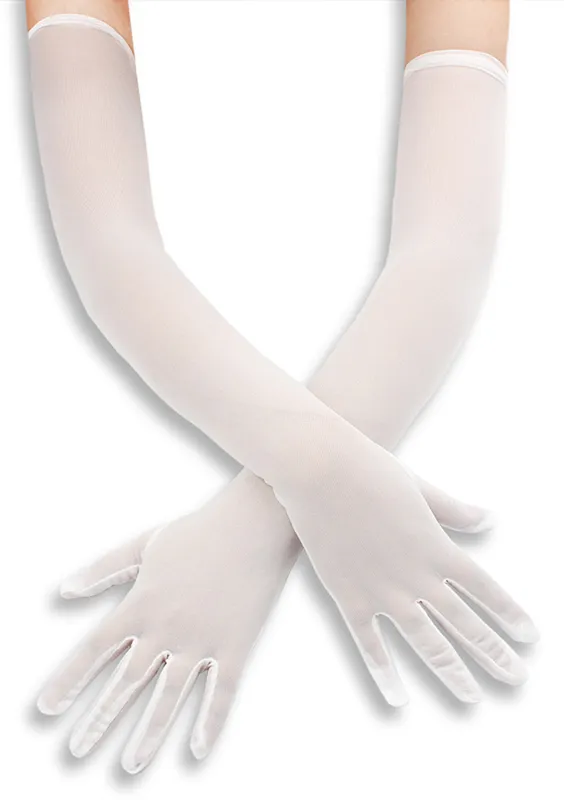 Gants Longs MESH GLOVES 50cm Blancs