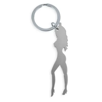 Porte-clés Décapsuleur Silhouette Féminine Argenté - Diablo Picante