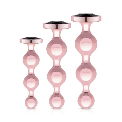 Rosy Gold - Ensemble de Plugs Anaux en Métal 3 Pièces - Or Rose