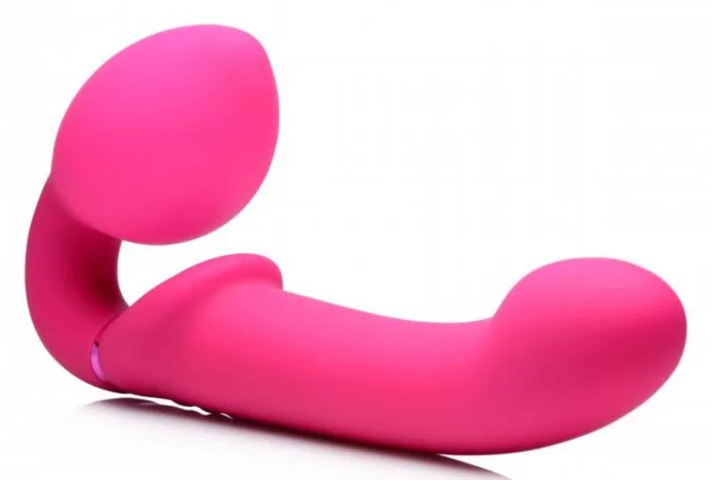 Vibromasseur Strapless Vibrant G-Pulse avec Télécommande - Rose