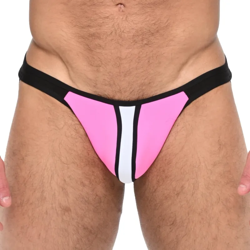 Sparta's Harness Jockstrap Néoprène TROY Rose-Noir