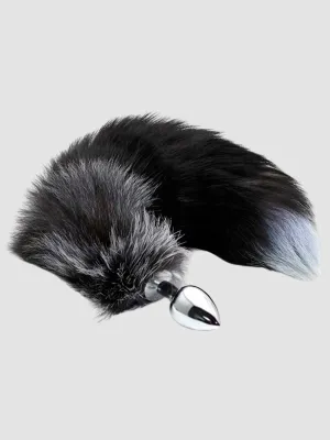 Plug Anal Queue de Renard M Black & White Fox Tail