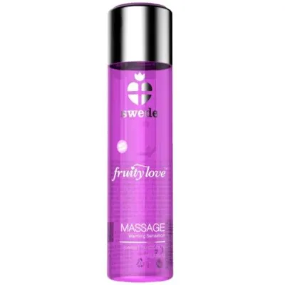 Huile de Massage Fruity Love Chauffante Framboise Rhubarbe - Swede