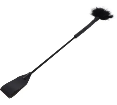 Cravache et Plumeau TICK WHIP 56cm Noir