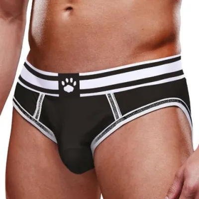 Bottomless OPEN BRIEF Prowler Noir-Blanc