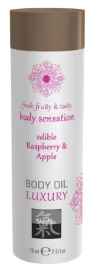 Huile de massage Comestible - FRAMBOISE et POMME 75 ml