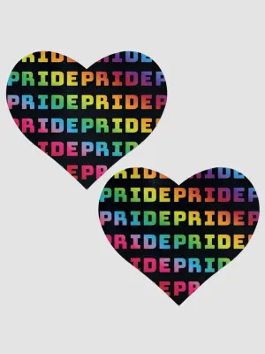 Caches-Tétons Love Coeur Noir Rainbow Pride