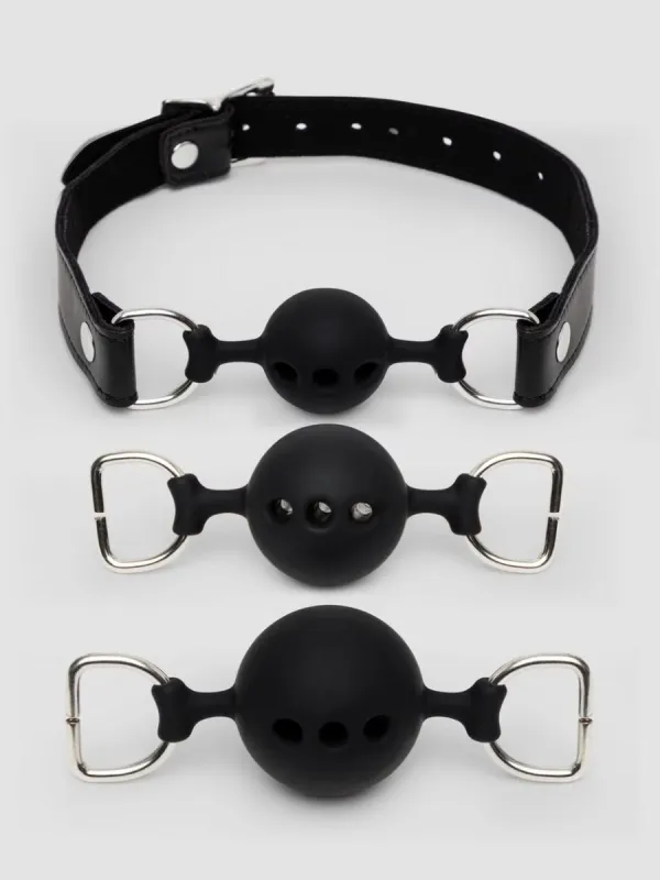 Kit de 3 bâillons boules en silicone Bondage Boutique