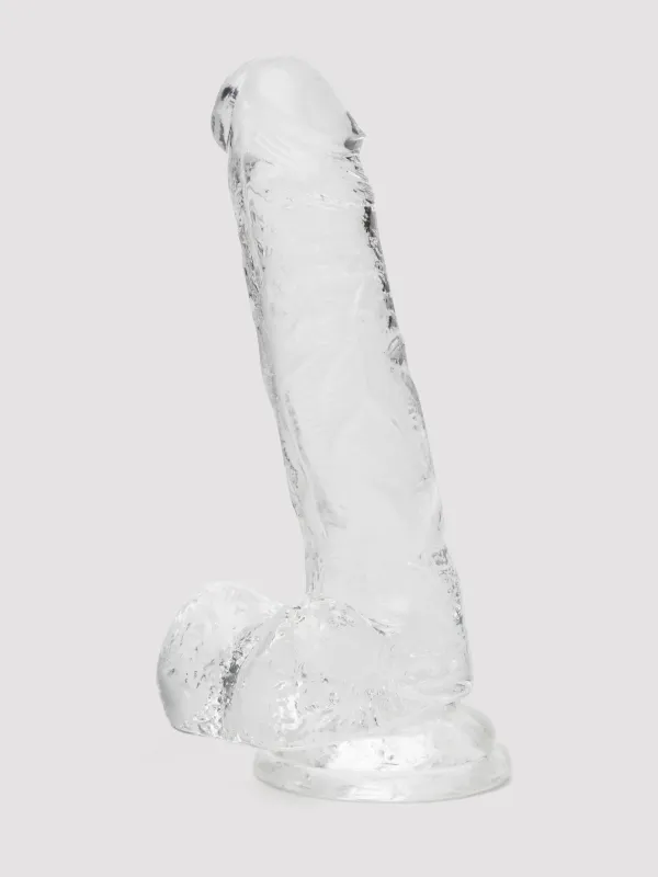 Gode Ventouse avec Testicules Enjoy Transparent 17,8 cm
