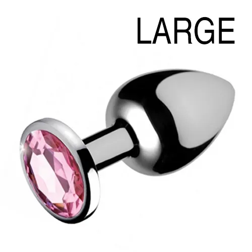Plug bijou GEM Rose 8 x 4 cm