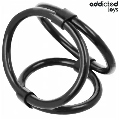 Anneau pénien triple cockring trois tailles - Addicted Toys