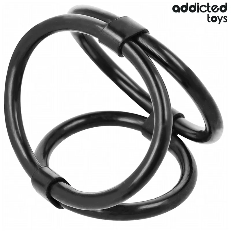 Anneau pénien triple cockring trois tailles - Addicted Toys