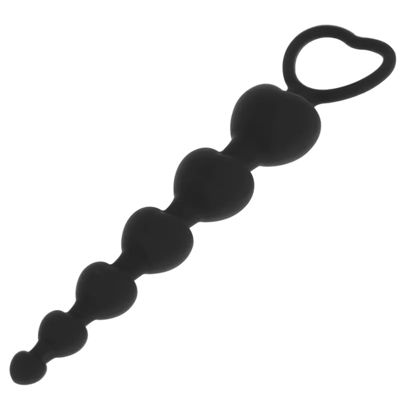 Chapelet Anal Milan Beads Mila 18 cm - Black & Silver