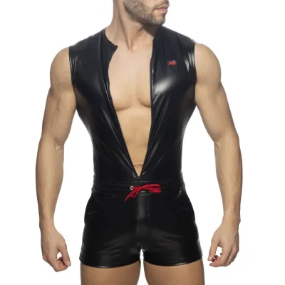 AD Fetish Combi Short RUB Body Noir