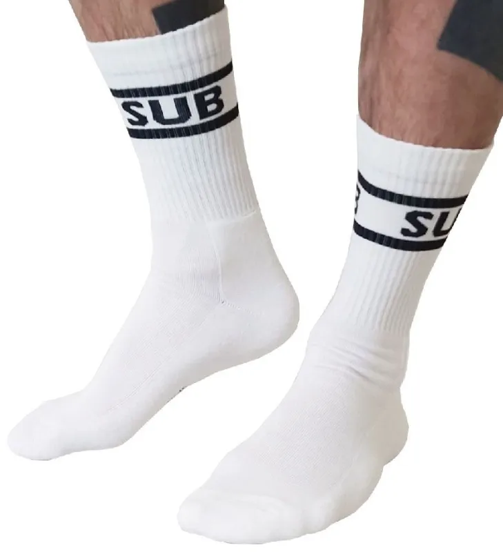 Mr B - Mister B Chaussettes blanches SUB Crew Socks